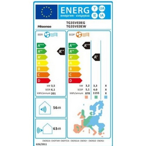 ΚΛΙΜΑΤΙΣΤΙΚΟ HISENSE APPLE PIE PRO TG35VE0EG/TG35VE0EW INVERTER 12000BTU R32 WI-FI BLACK
